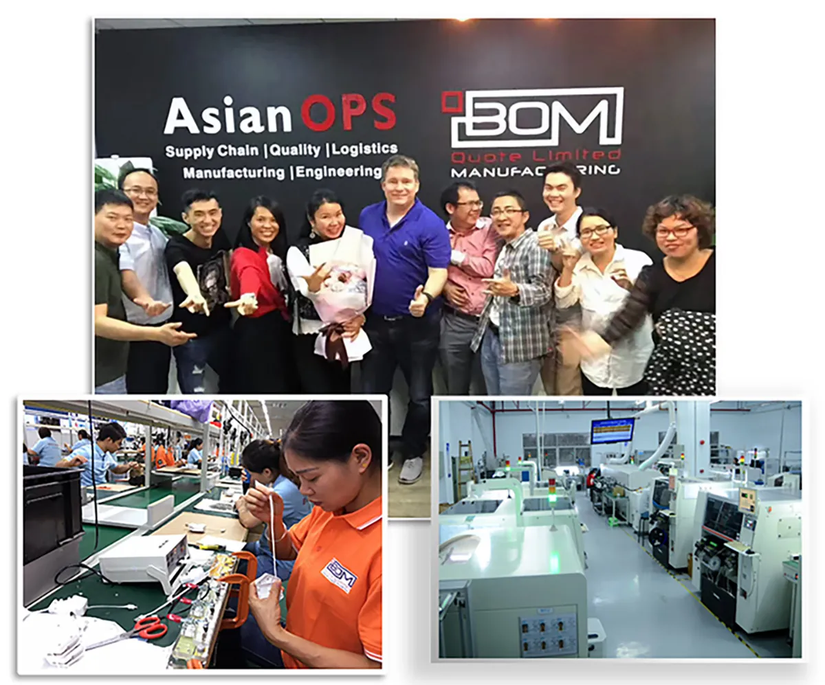 BOM Quote 深圳工厂，设有 SMT 车间和品质实验室